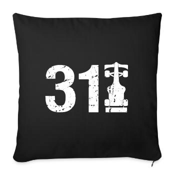 31 Formula Racing Motorsport - Sofakissenbezug 45 x 45 cm - Schwarz - Vorne