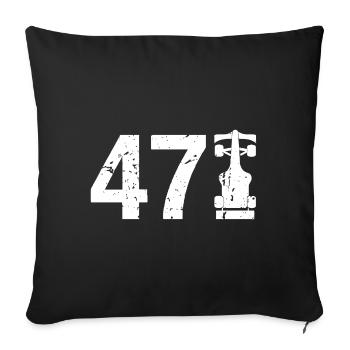 47 Formula Racing Motorsport - Sofakissenbezug 45 x 45 cm - Schwarz - Vorne