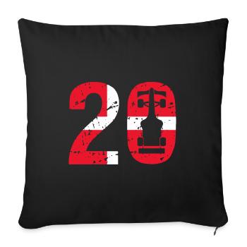 20 Formula Racing Motorsport Danemark - Housse de coussin décorative 45 x 45 cm - noir - Devant