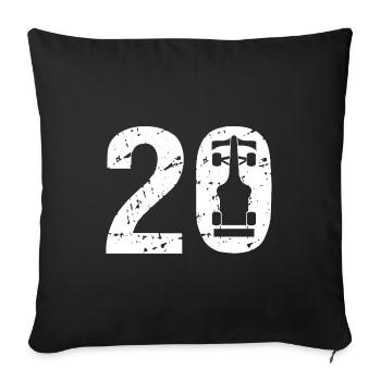 20 Formula Racing Motorsport - Sofakissenbezug 45 x 45 cm - Schwarz - Vorne
