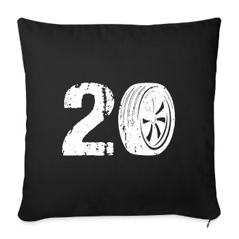 20 Auto Motorsport - Sofa pillowcase 17,3'' x 17,3'' (45 x 45 cm) - black - Front