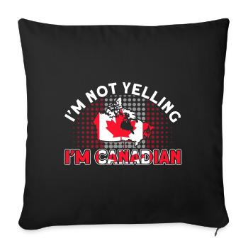 Drapeau canadien Cadeau racines canadiennes - Housse de coussin décorative 45 x 45 cm - noir - Devant