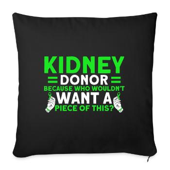 Surgery Transplanted Organ Transplantation - Sofa pillowcase 17,3'' x 17,3'' (45 x 45 cm) - black - Front