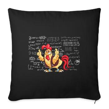 Mathemachicken Mathelehrer Mathematik - Sofakissenbezug 45 x 45 cm - Schwarz - Vorne