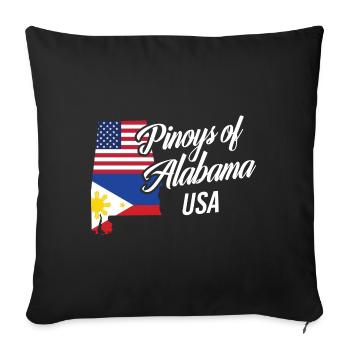 Les Philippins de l’Alabama conçoivent pour de fiers Fil-Ams - Housse de coussin décorative 45 x 45 cm - noir - Devant