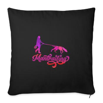 Mantrailing PINK - Sofakissenbezug 45 x 45 cm - Schwarz - Vorne