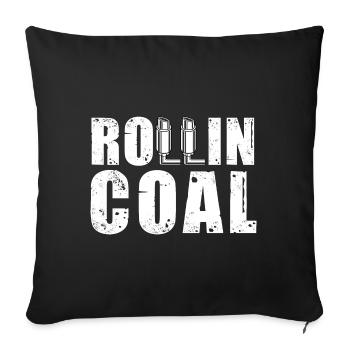 Tuyaux d’échappement pour conducteurs diesel - Housse de coussin décorative 45 x 45 cm - noir - Devant