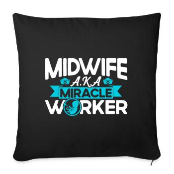 Midwife Obstetrician LD Work Gift - Sofa pillowcase 17,3'' x 17,3'' (45 x 45 cm) - black - Front