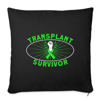 Organ Transplantation Organ Donor Organ Recipients - Sofa pillowcase 17,3'' x 17,3'' (45 x 45 cm) - black - Front