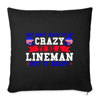 American Football Mannschaft American Football Foo - Sofakissenbezug 45 x 45 cm - Schwarz - Vorne