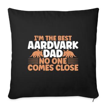Aardvark Dear Aardvark Aardvark Lovers - Sofa pillowcase 17,3'' x 17,3'' (45 x 45 cm) - black - Front