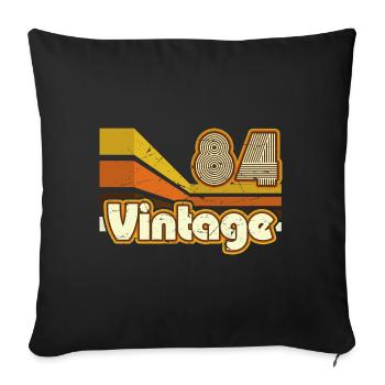 1984 Anniversaire né en 1984 Retro Vintage - Housse de coussin décorative 45 x 45 cm - noir - Devant