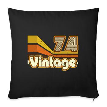 1974 Birthday born in 1974 Retro Vintage - Sofa pillowcase 17,3'' x 17,3'' (45 x 45 cm) - black - Front