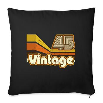 1945 Birthday born in 1945 Retro Vintage - Sofa pillowcase 17,3'' x 17,3'' (45 x 45 cm) - black - Front
