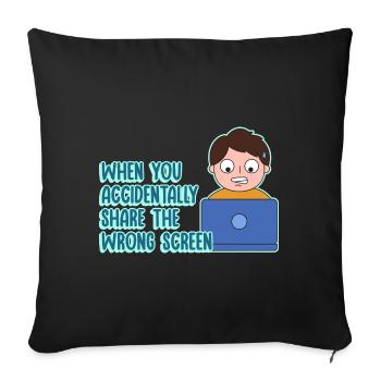 Work Screen Sharing Joke Design for Proud Pinoys - Sofa pillowcase 17,3'' x 17,3'' (45 x 45 cm) - black - Front