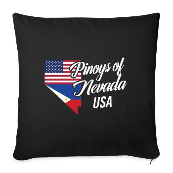 Des Philippins du Nevada conçoivent pour Proud Fil-Ams - Housse de coussin décorative 45 x 45 cm - noir - Devant