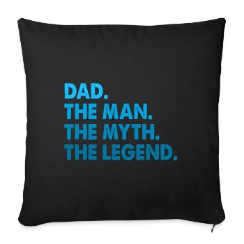 Papa préféré. Meilleur papa. Cadeaux pour les papas. Papa. - Housse de coussin décorative 45 x 45 cm - noir - Devant