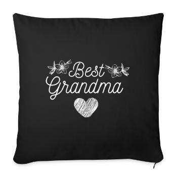 Meilleure grand-mère - Housse de coussin décorative 45 x 45 cm - noir - Devant