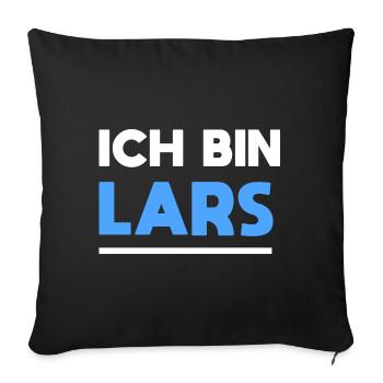 Lars Name Spruch für stolze Lars - Sofakissenbezug 45 x 45 cm - Schwarz - Vorne