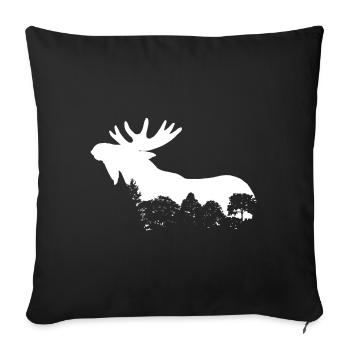 Moose - Sofa pillowcase 17,3'' x 17,3'' (45 x 45 cm) - black - Front