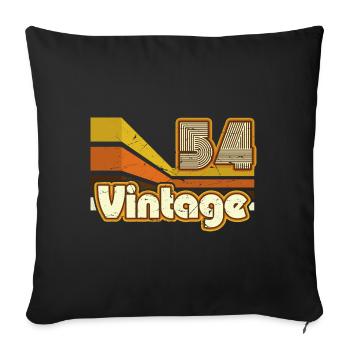 1954 Birthday born in 1954 Retro Vintage - Sofa pillowcase 17,3'' x 17,3'' (45 x 45 cm) - black - Front