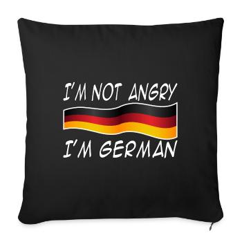 Je ne suis pas fâché, je suis allemand - Housse de coussin décorative 45 x 45 cm - noir - Devant
