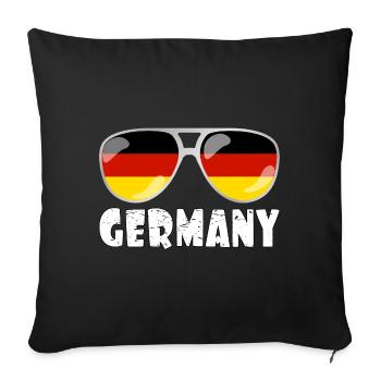 Germany Sunglasses love Germany - Sofa pillowcase 17,3'' x 17,3'' (45 x 45 cm) - black - Front
