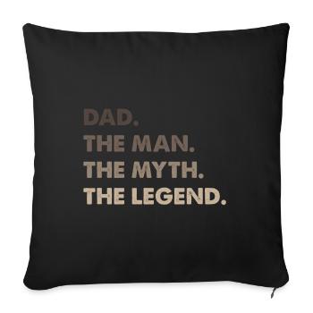 Best Dad. Dad of the Year.Gifts for Dads Super Dad - Sofa pillowcase 17,3'' x 17,3'' (45 x 45 cm) - black - Front