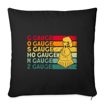 Cadeau de modélisme ferroviaire conduisant des trains - Housse de coussin décorative 45 x 45 cm - noir - Devant