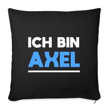 Axel Name Spruch für stolze Axels - Sofakissenbezug 45 x 45 cm - Schwarz - Vorne