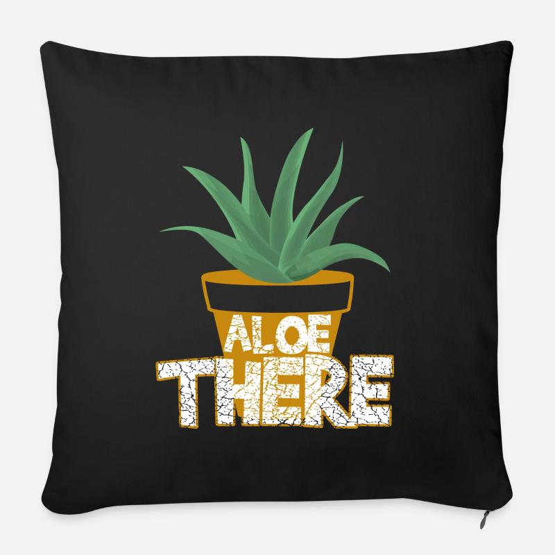 ALOE THERE! - Sofakissenbezug 45 x 45 cm - Schwarz