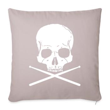 DRUMS SHIRT - Sofakissenbezug 45 x 45 cm - helles Taupe - Vorne
