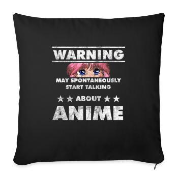 Anime - Sofakissenbezug 45 x 45 cm - Schwarz - Vorne