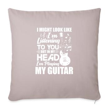 guitarist - Sofa pillowcase 17,3'' x 17,3'' (45 x 45 cm) - light taupe - Front
