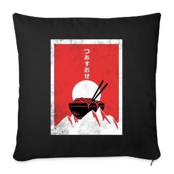Ramen - Sofakissenbezug 45 x 45 cm - Schwarz - Vorne