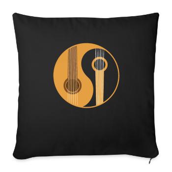 guitarist - Sofa pillowcase 17,3'' x 17,3'' (45 x 45 cm) - black - Front