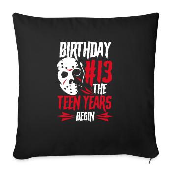 Teenage Halloween - Sofa pillowcase 17,3'' x 17,3'' (45 x 45 cm) - black - Front
