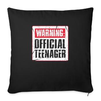 Teenage 13th birthday 13 years Bday gift - Sofa pillowcase 17,3'' x 17,3'' (45 x 45 cm) - black - Front