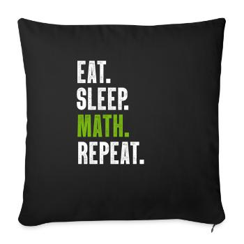 Mathe - Sofakissenbezug 45 x 45 cm - Schwarz - Vorne