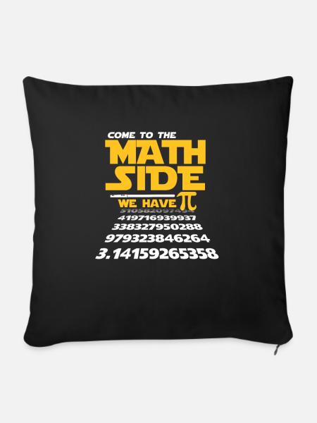 Mathe Mathematik - Sofakissenbezug 45 x 45 cm - Schwarz