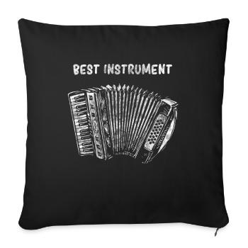 accordion - Sofa pillowcase 17,3'' x 17,3'' (45 x 45 cm) - black - Front