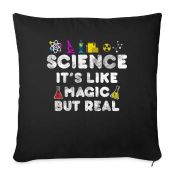science - Sofa pillowcase 17,3'' x 17,3'' (45 x 45 cm) - black - Front