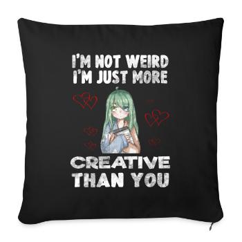Anime - Sofakissenbezug 45 x 45 cm - Schwarz - Vorne