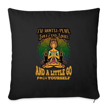 Yoga - Housse de coussin décorative 45 x 45 cm - noir - Devant