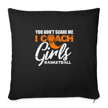 Basketball Coach - Sofa pillowcase 17,3'' x 17,3'' (45 x 45 cm) - black - Front