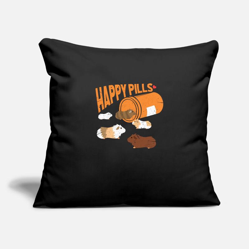 Pilules de cochon d'Inde cadeau cochon d'Inde Housse de coussin décorative 45 x 45 cm