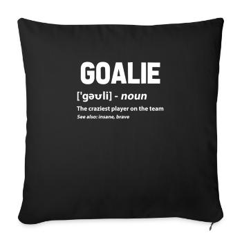 gardien de but - Housse de coussin décorative 45 x 45 cm - noir - Devant