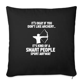 archer - Housse de coussin décorative 45 x 45 cm - noir - Devant