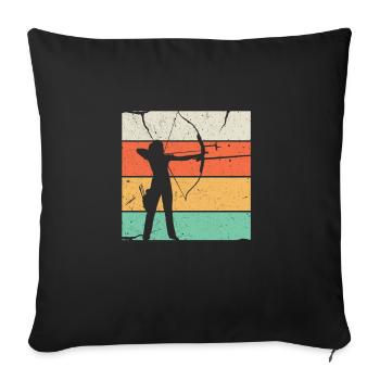 Bogenschütze - Sofakissenbezug 45 x 45 cm - Schwarz - Vorne