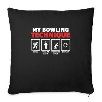 Bowling Team Bowler Bowling Bowling Technique Gift - Sofa pillowcase 17,3'' x 17,3'' (45 x 45 cm) - black - Front